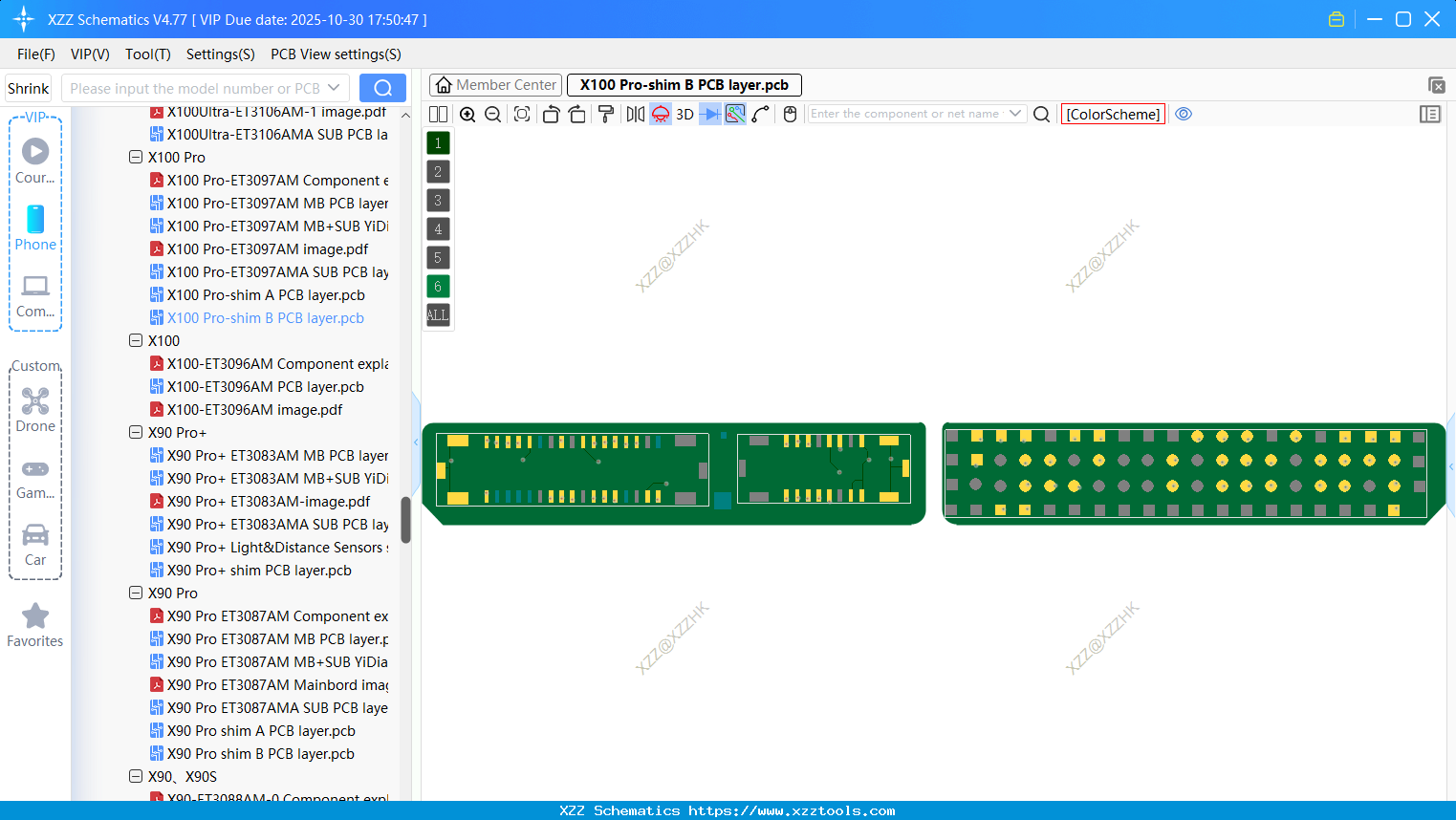 VIVO X100 Pro-shim B PCB Layer